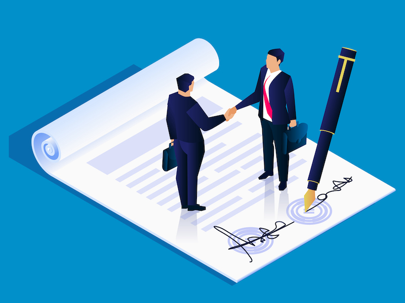 Deal making illustration