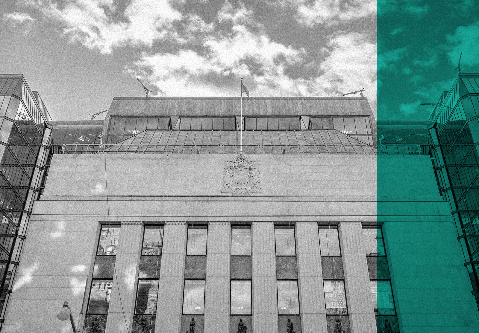 Facade of the Bank of Canada building on Canada's Parliament Hill