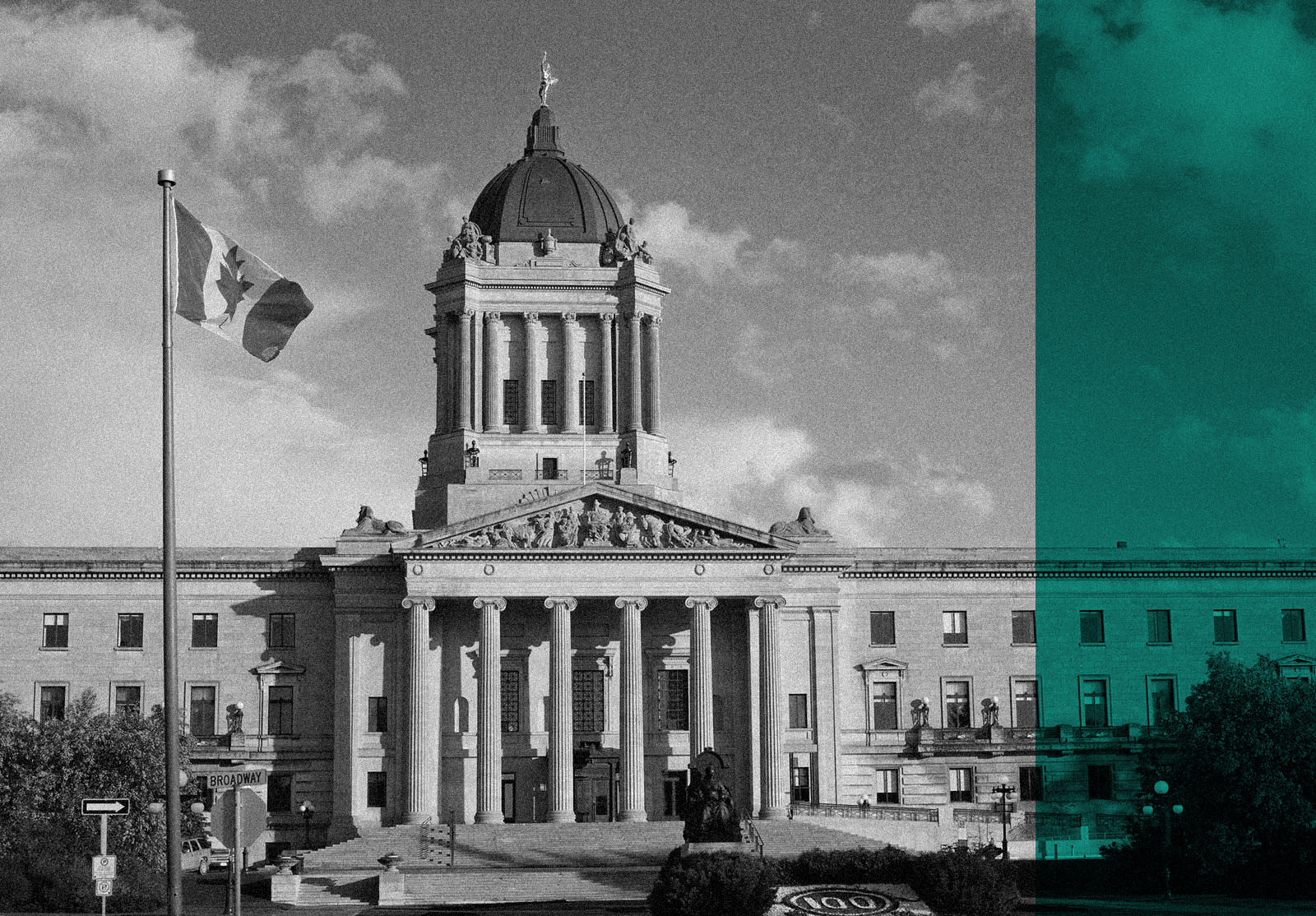 The landmark Manitoba Legislative Building in Winnipeg