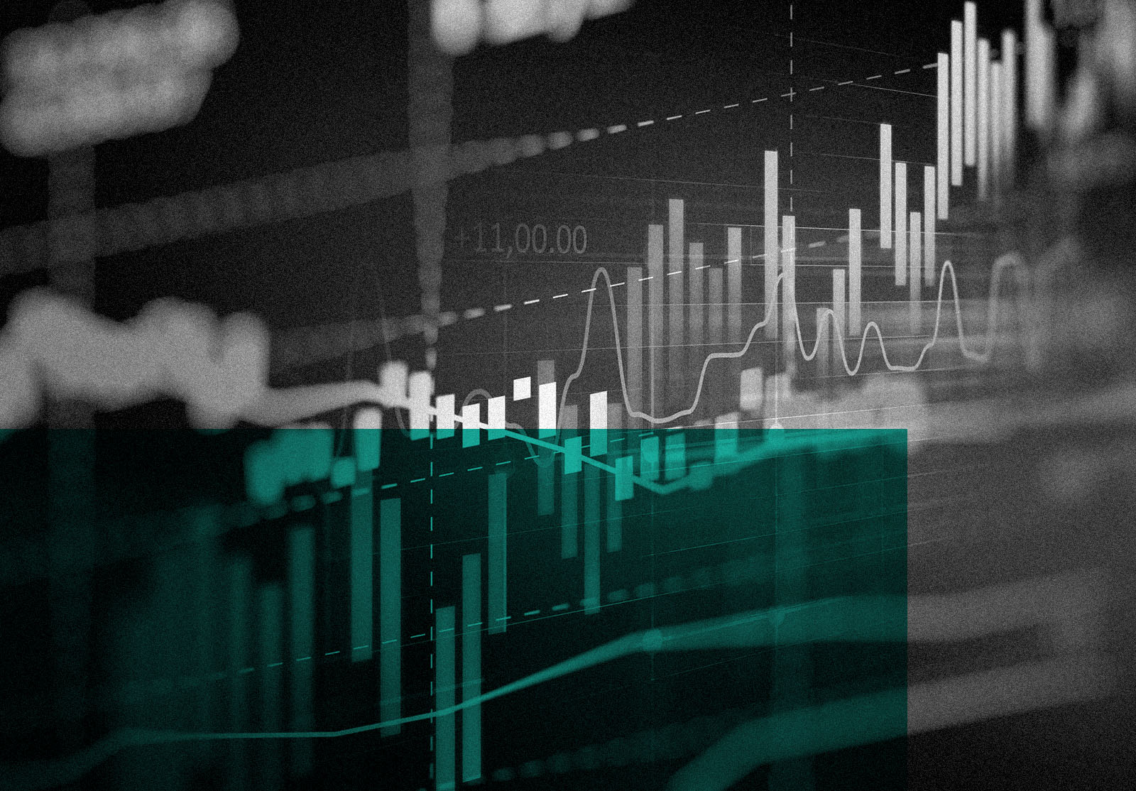 Financial graph on technology abstract background represent financial crisis, financial meltdown