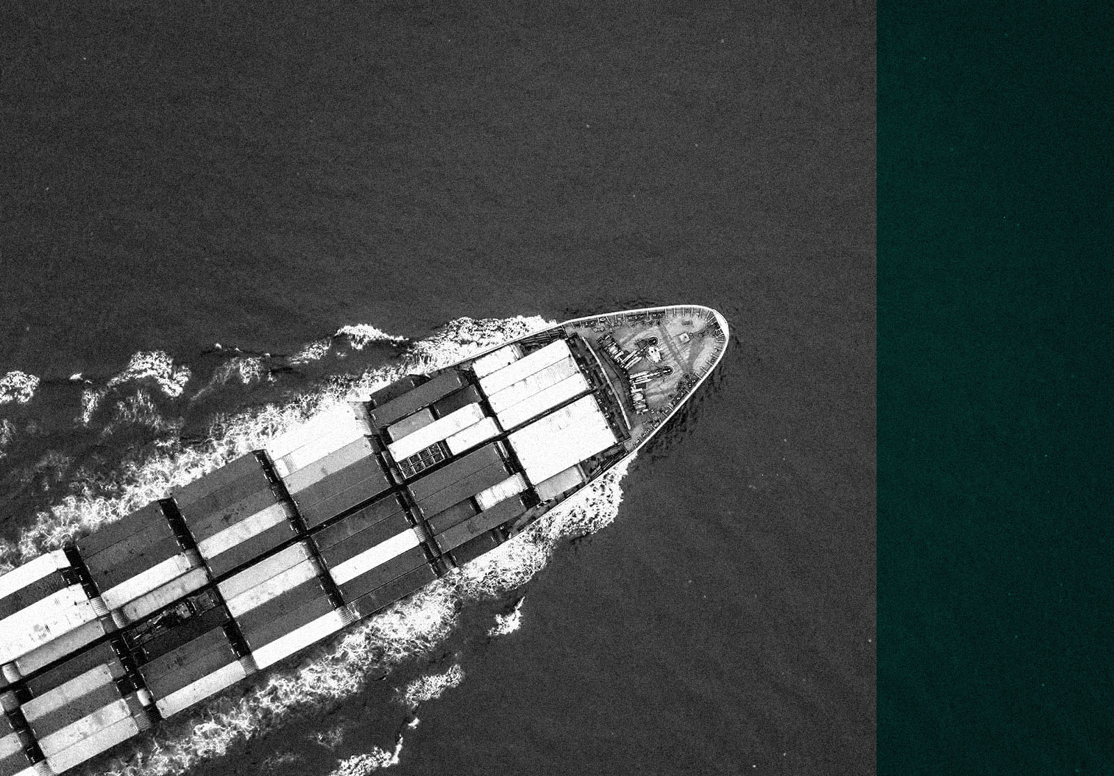 Aerial view from drone, Container ship or cargo shipping busines